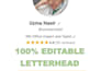 design professional letterhead with an editable format